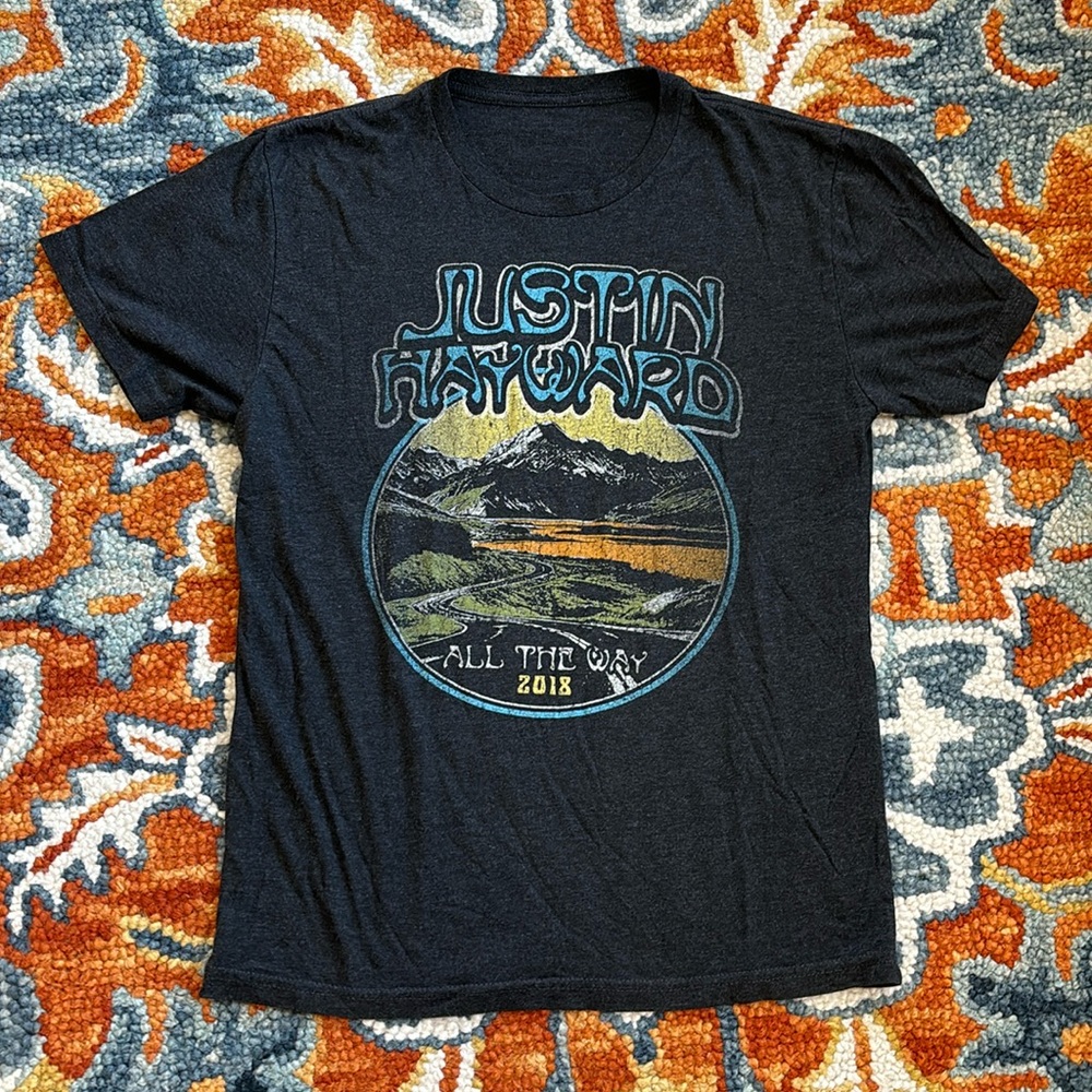Justin Hayward (of the Moody Blues) all the way 2018 tour t shirt